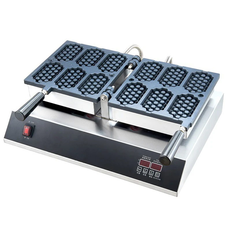 카페 스낵 가게용 전기 벌집 와플 기계, 스틱 와플 메이커, 110V, 220V, 6 개