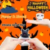 Squishy Halloween Skull Stress Balls Skeleton Squeeze Horror Toy with Relieves Stress Skull Fidget Toy for Chirdren and Adult 3