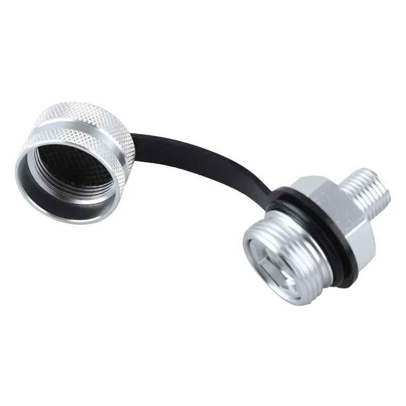 Auto Valve Engine Purge Turbo Blow Off Hydraulic Control Auto Ac Can Tap Heater Control Oil Drain Valve Aluminum Alloy Quick Drain M14*1.5 M14*1.25M12*1.25M12*1.5M12*1.75M16*1.5M20*1.5 1/2-20 with hose attachment