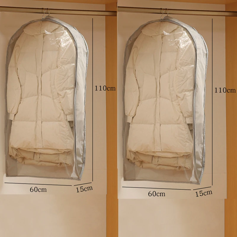 Space-Saving Wardrobe Organizer with Zippered Dust Cover