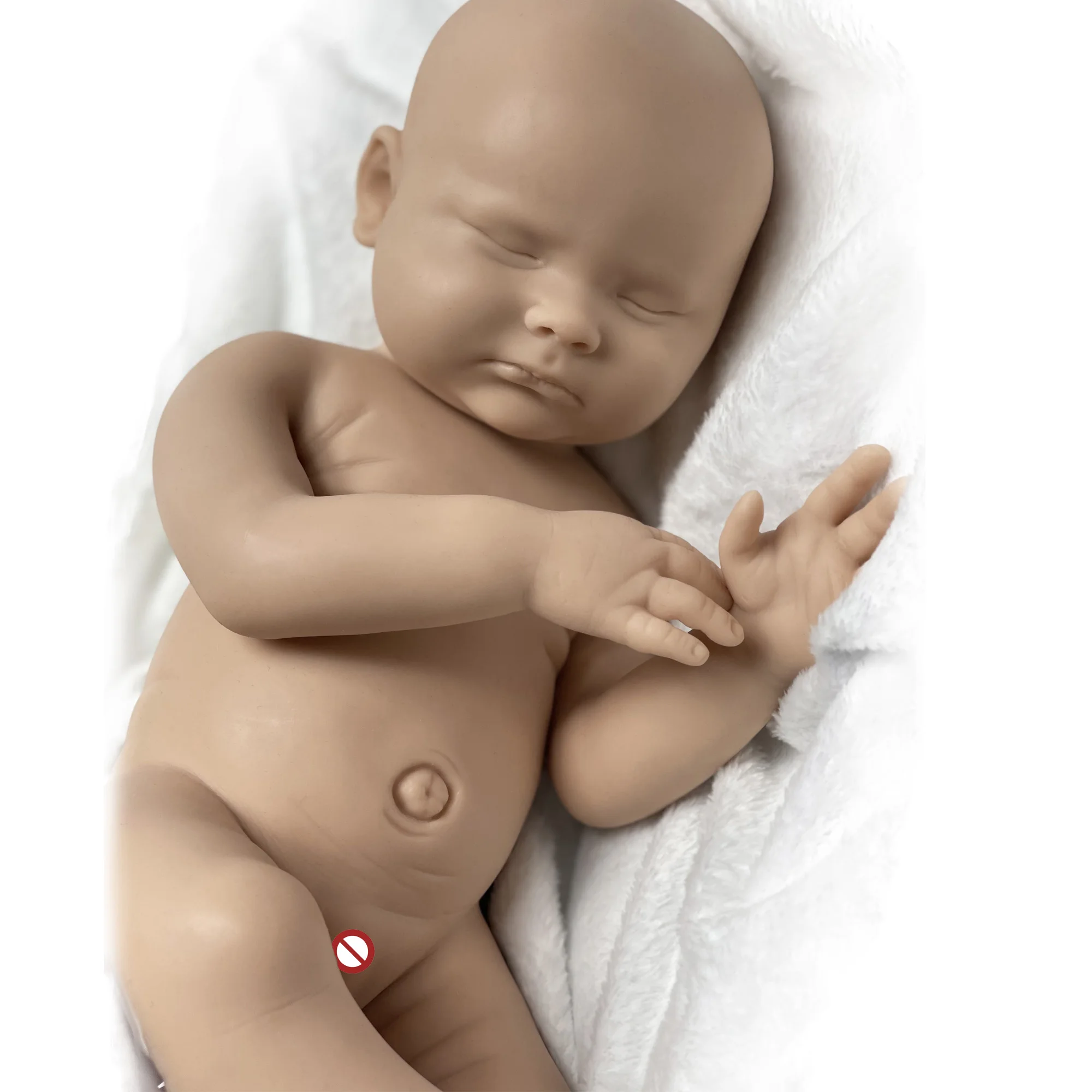 16 Inch Full Solid Silicone Bebe Reborn Doll Unpainted DIY Boneca Reborn  Corpo De Silicone bebe Reborn Corpo De Silicone Inteiro