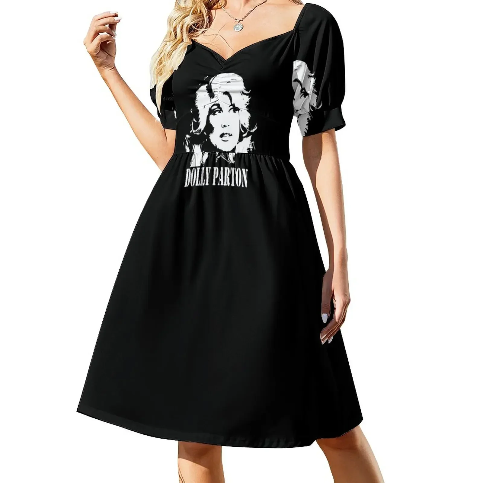thumbnail image 1 of Vestido de manga corta para cantautores, vestidos de playa, vestidos casuales., 1 of 7