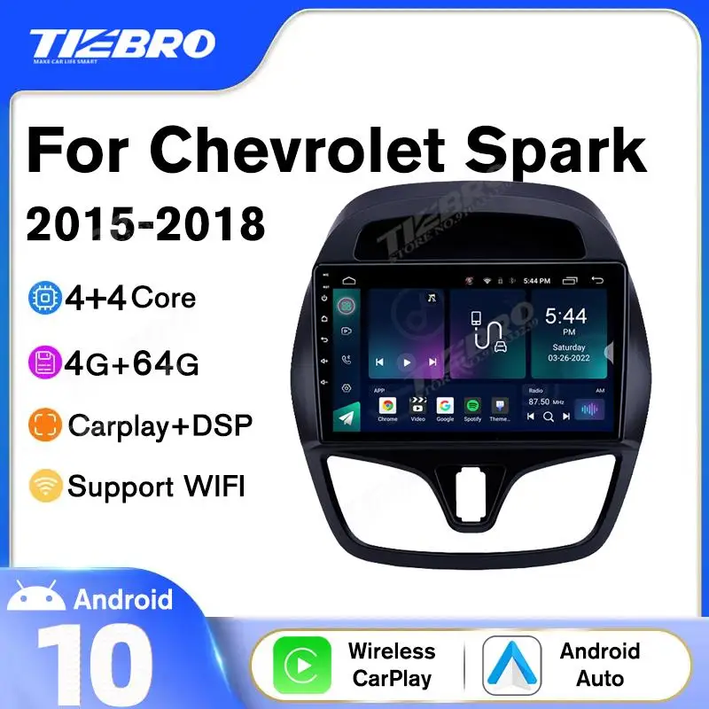 

TIEBRO Android 10.0 Car Radio Video Player For Chevrolet Spark 2015-2018 Auto GPS Stereo Navigation DSP Carplay No 2 din DVD 9"