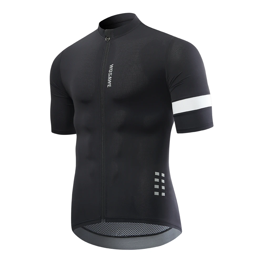 thumbnail image 1 of WOSAWE - Maillot de ciclismo para hombre, manga corta, camisetas para ciclismo de montaña, transpirables, reflectantes, ligeras, ropa deportiva, 1 of 5