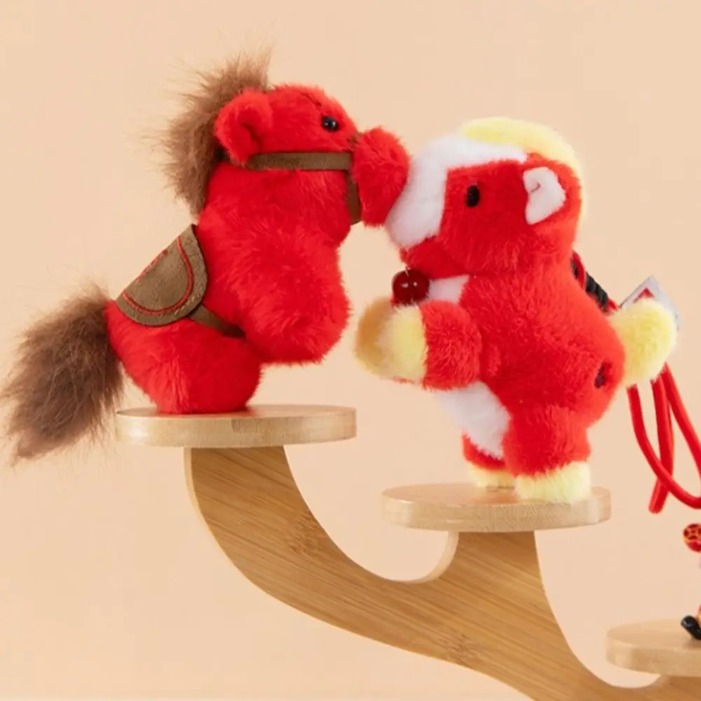 Unique Cute Mini Horse Pendant Fluffy Texture Kawaii Year of The Horse Soft Lifelike Horse Pendant Birthday Gift