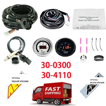for AEM Wideband Gauge 30-4110 30-0300 X-series AFR O2 UEGO Air Fuel Ratio gauge Kit 2 1/16",with LSU4.9 0258017025 17025 Sensor 1