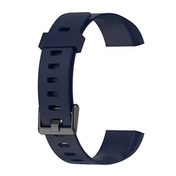 18mm Quick Release Soft Silicone Smartwatch Strap Replacement Accessory (Ink blue)