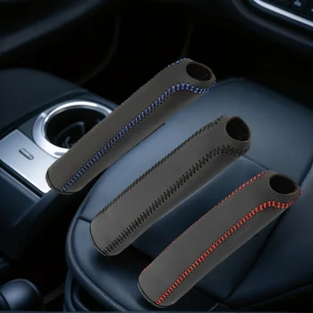 Ingranaggi per auto in pelle PU Copertura del freno a mano Copertura della leva del cambio Collari Copertura del freno a mano Copertura del freno a mano Anti-Skid Freno di stazionamento automatico