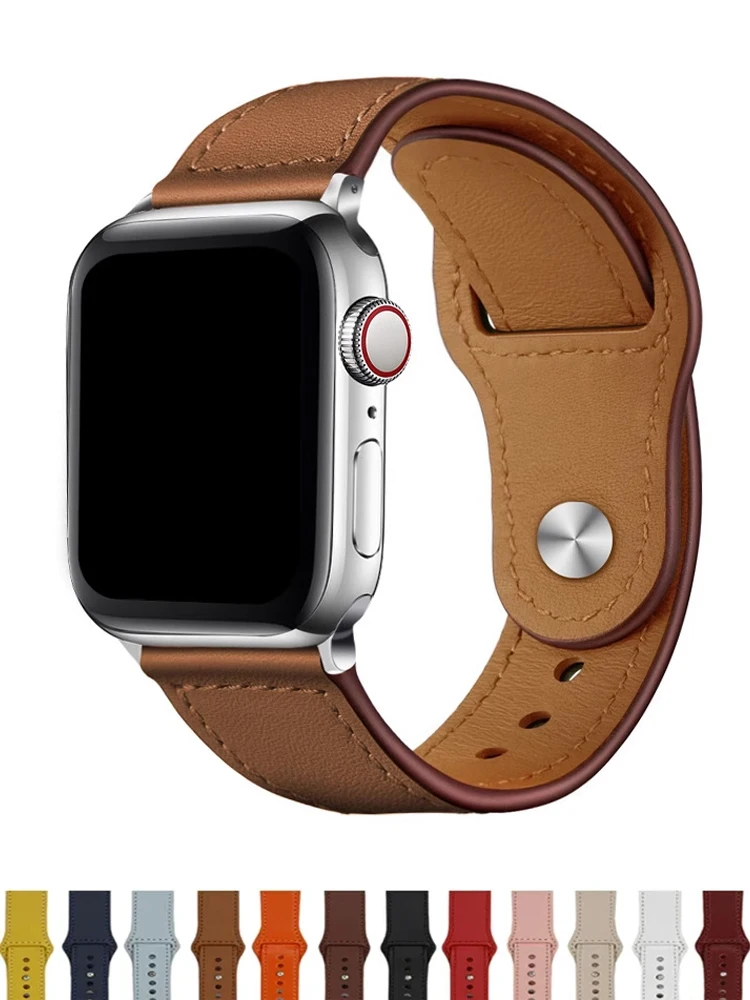 สายหนังแท้สำหรับ Apple Watch Band Ultra ขนาด 38-49 มม.
