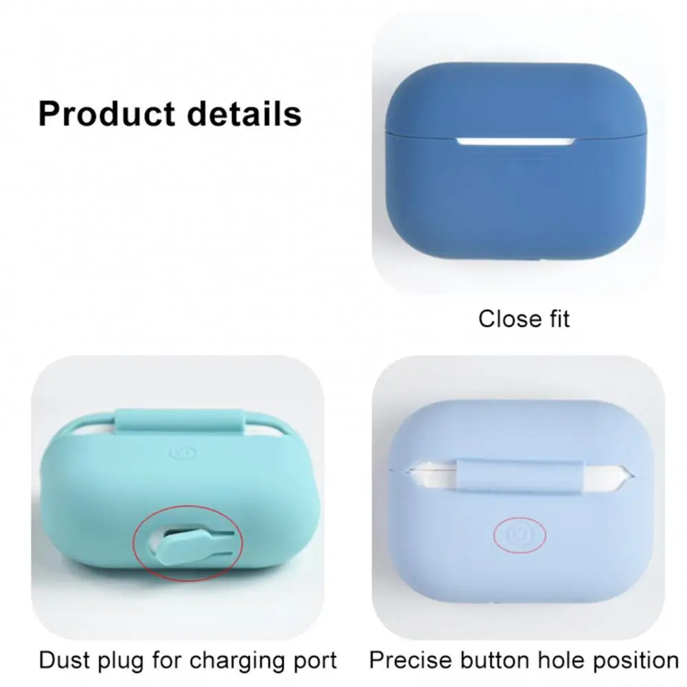 

Solid Color Anti-fall Earphone Anti-falling Wear-resistant Storage Pouch for AirPods Pro