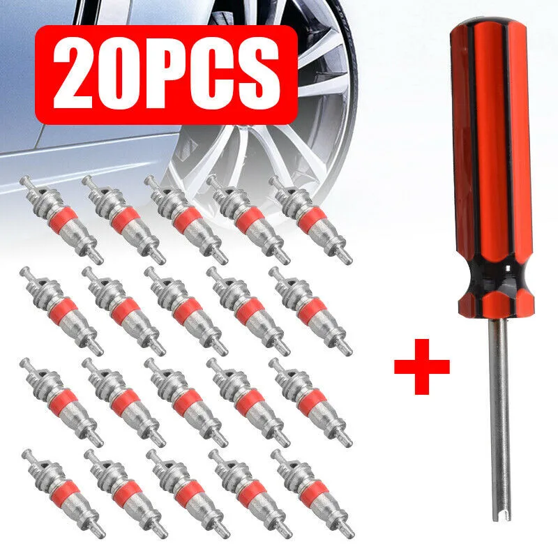 20pcsCarTireValveCoreRemovalToolsKitValveCoreWrenchScrew