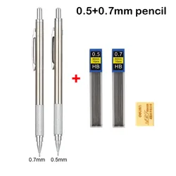 Premium Full Metal Mechanical Pencil Set - Multi-Tip Art & Writing Collection with Leads (0.5mm 0.7mm Pencil)