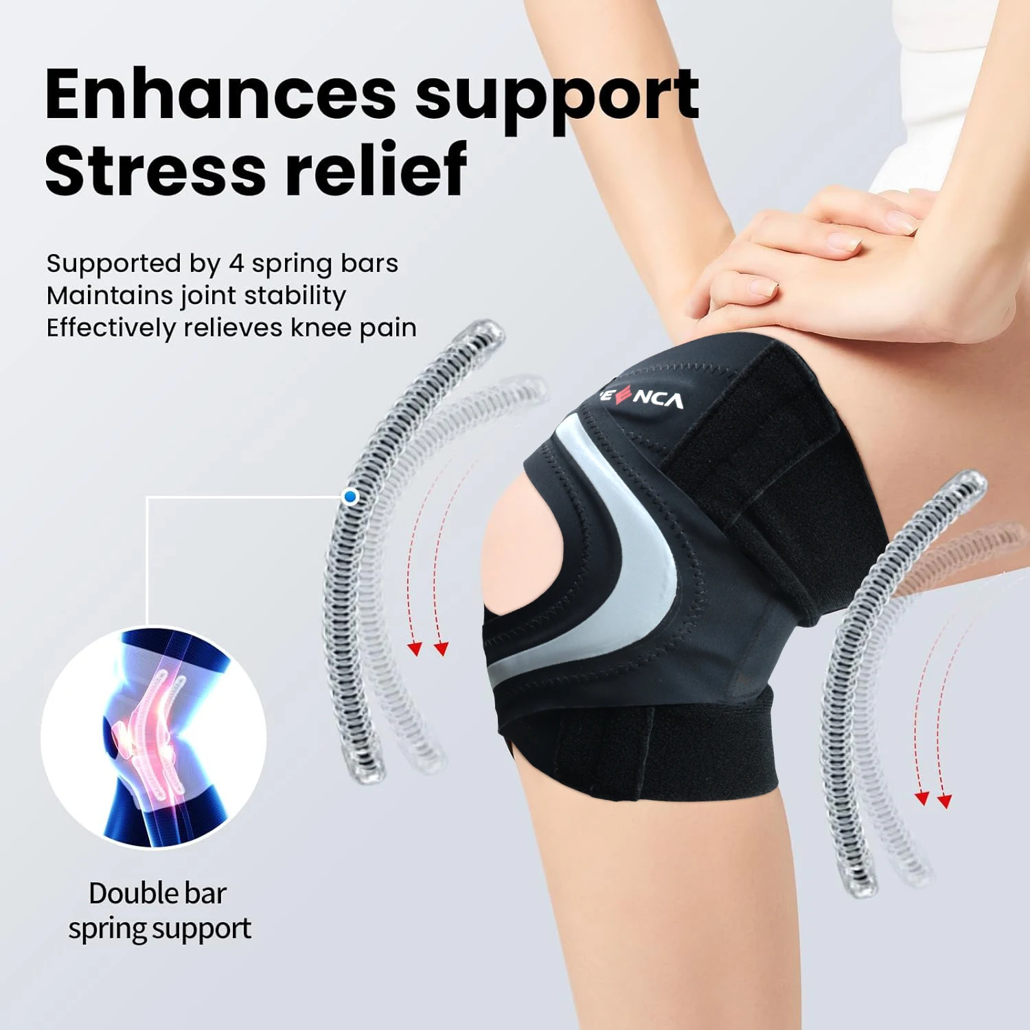 Adjustable Knee Support Wrap for Arthritis & Meniscus Relief