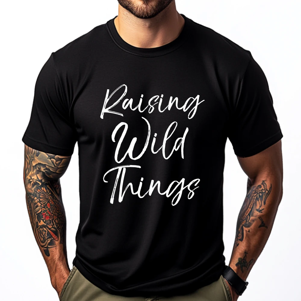 Lose Toddler Of Mother Day Raising Crew Neck T-Shirt Christmas Tops & Tees Short Sleeve Girlfriend Funny Premium Cotton T-shirts Toddler Of Mother Day Raising Wild Things_B12220