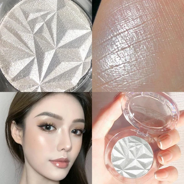 Shimmer Glitter Highlighter Highlight Makeup Contour Powder,Silver Glitter  Highlighter Face Illuminator Highlighter, Highlighter+Makeup iluminadores  Illuminator Make Up 