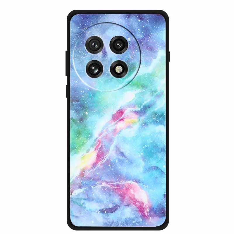 Colorful Splicing Cartoon Soft Silicone Black Cover - Fashion Protective Case