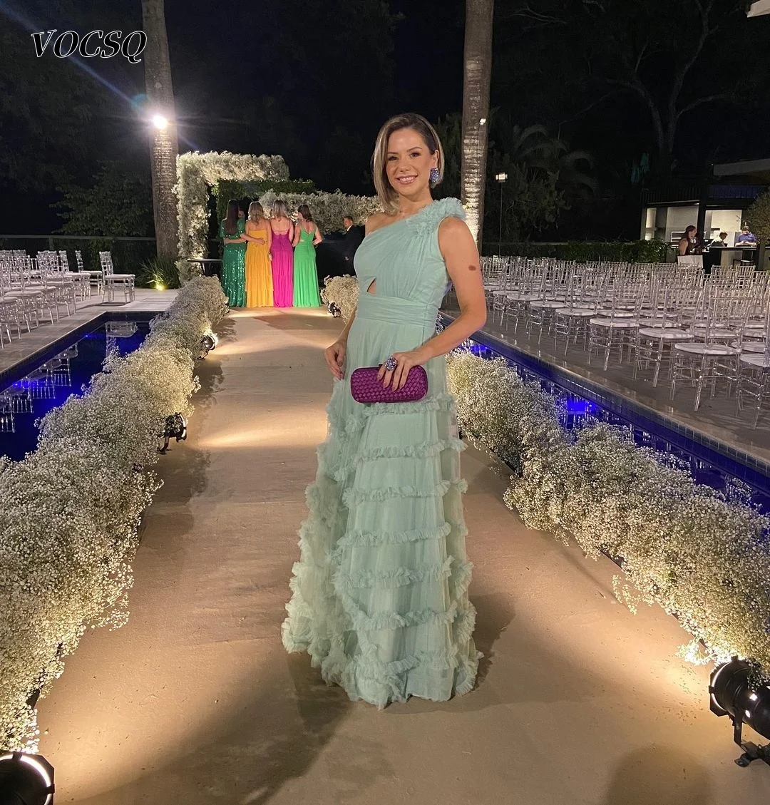 Saudi Arabia Prom Dresses One Shoulder A Line Women Evening Dresses فساتين سهرة فساتين للمناسبات الخاصة Customized