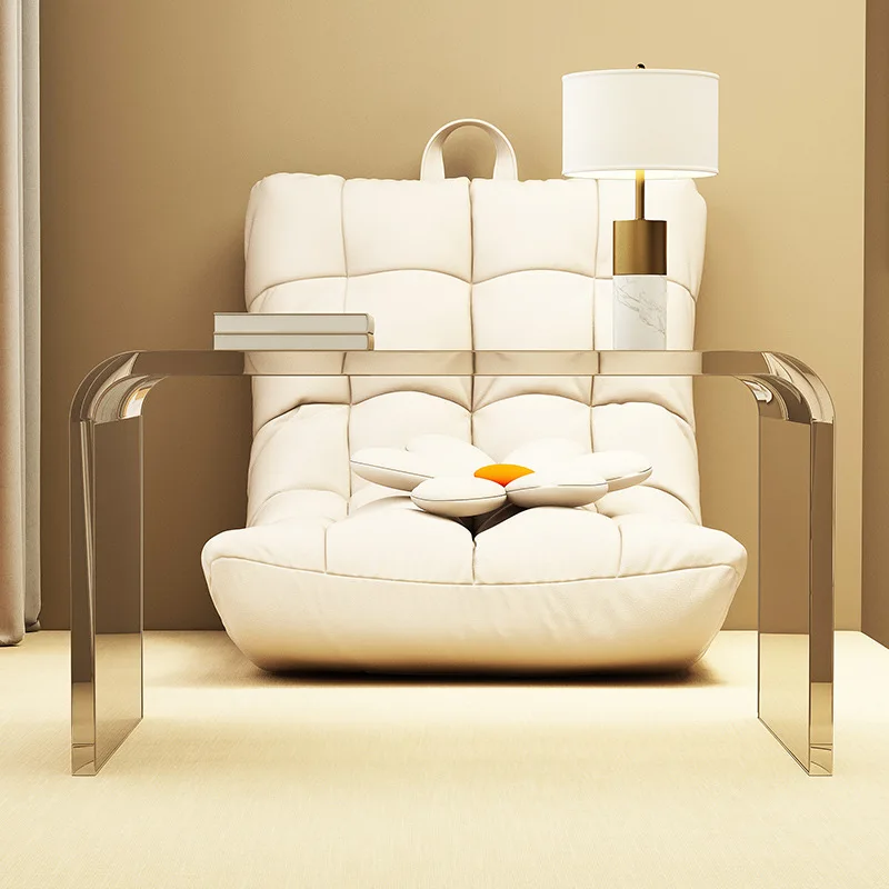 Divano in acrilico di lusso semplice e leggero lato piccolo appartamento soggiorno Design senso tavolo da tè comodino camera da letto per uso domestico