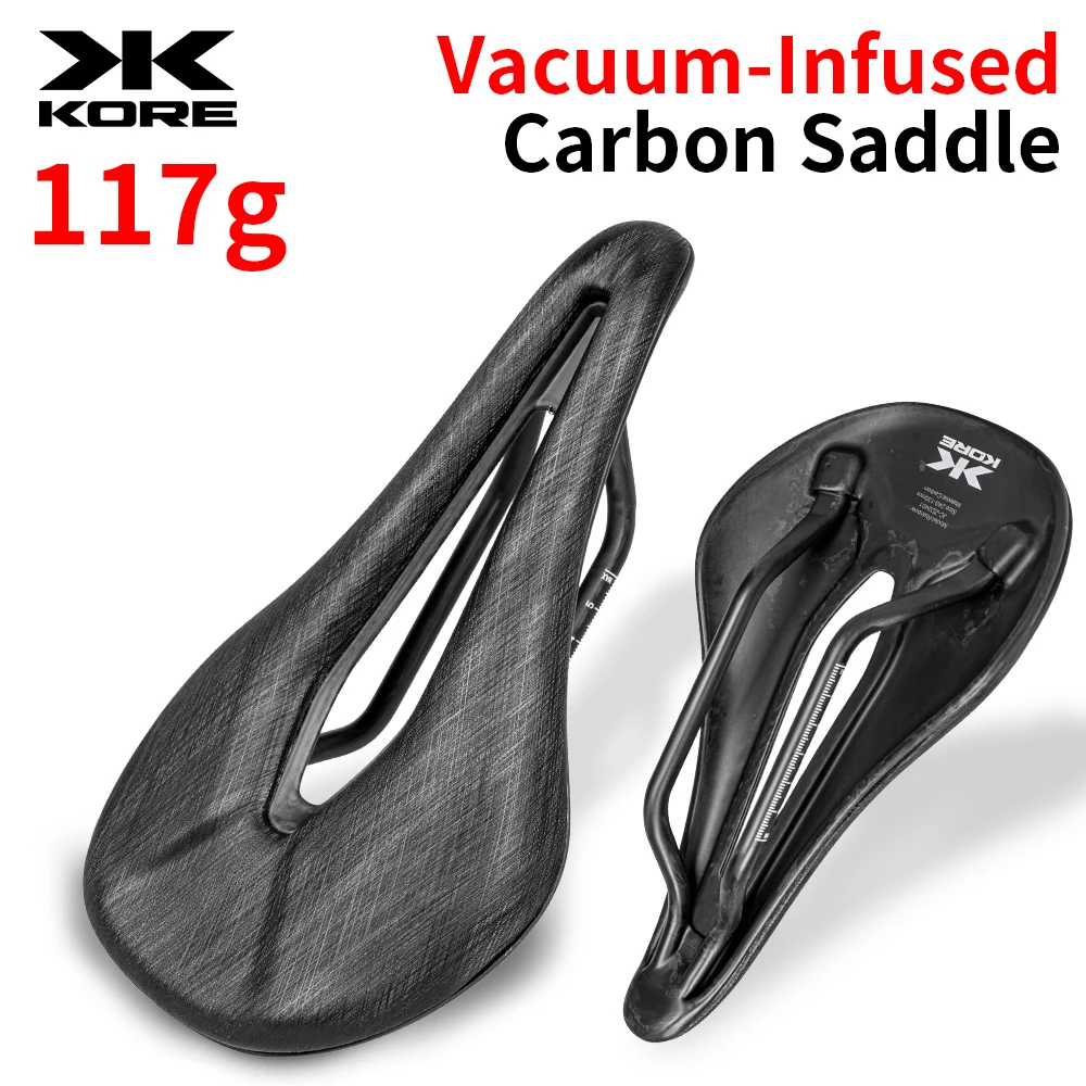 KORE Vacuum-Infused Carbon Seat 117G Triathlon Road MTB Cycling Seating