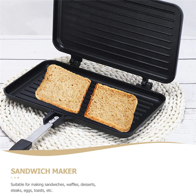 Sandwich Frying Maker Press Egg Breakfast Double Omelette Cooking Skillet Grilled Griddler Sided Cookware