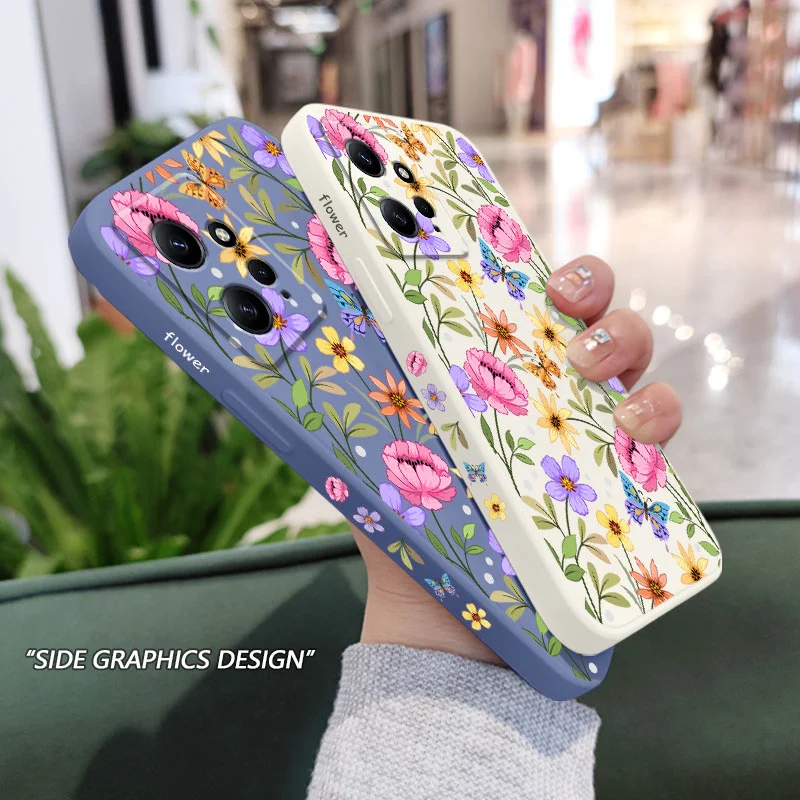 Exquisite Pattern Liquid Silicone Phone Case