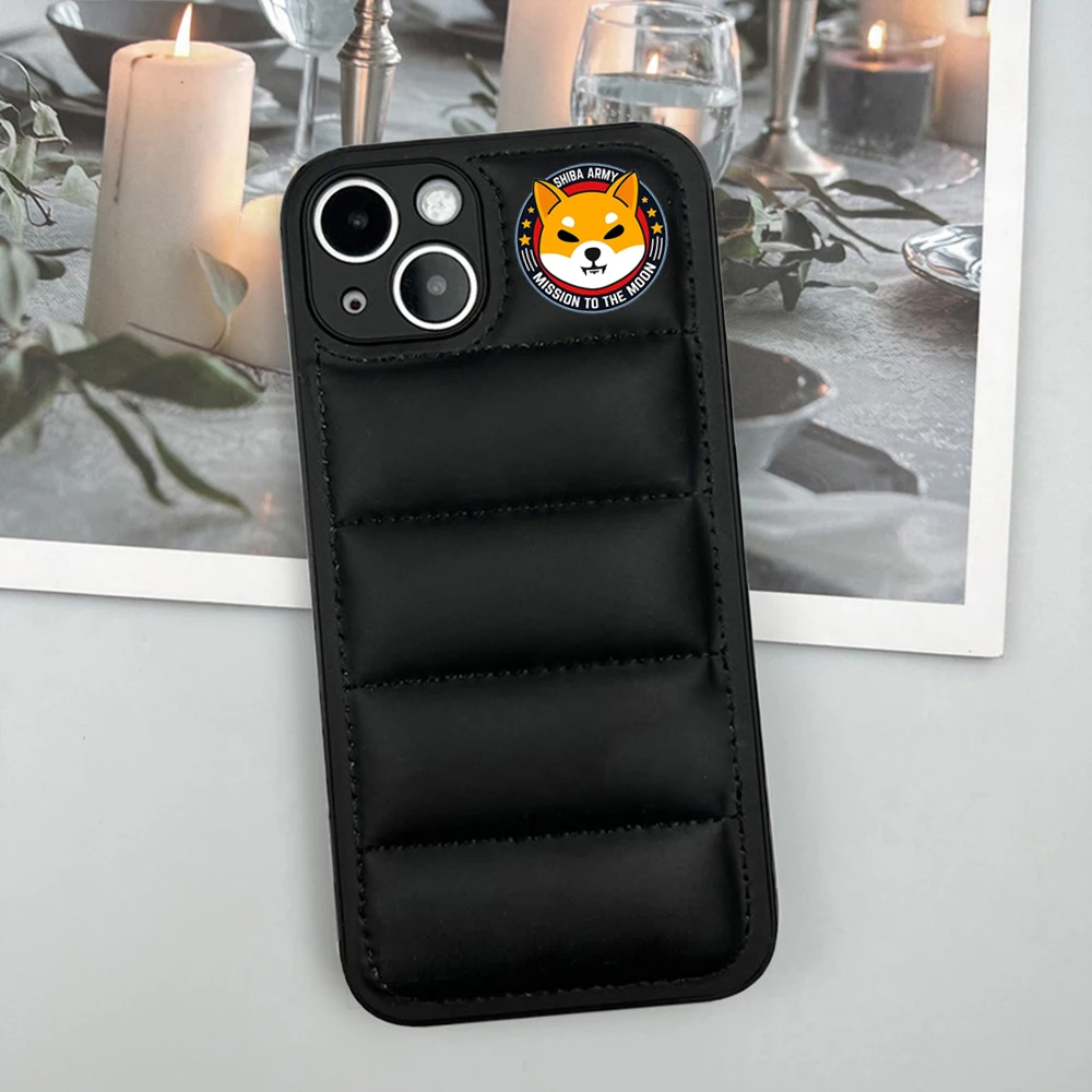 2021 Зимний пуховик с 3D собакой Мягкий тканевый чехол для телефона iPhone11 13 12 Pro MAX X XS XR