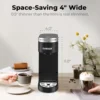 NEW Slim Single Serve Coffee Maker for K Cup Pods & Ground Coffee, One Cup Coffee Maker Fits 7.3" Travel Mugs 4
