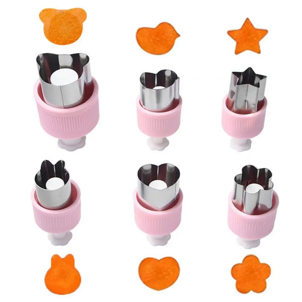 Stainless Steel Cookie Cutter Set Press-style Cookie Molds Stainless Steel Vegetable Cutter Shapes Set for Kids Baking Food