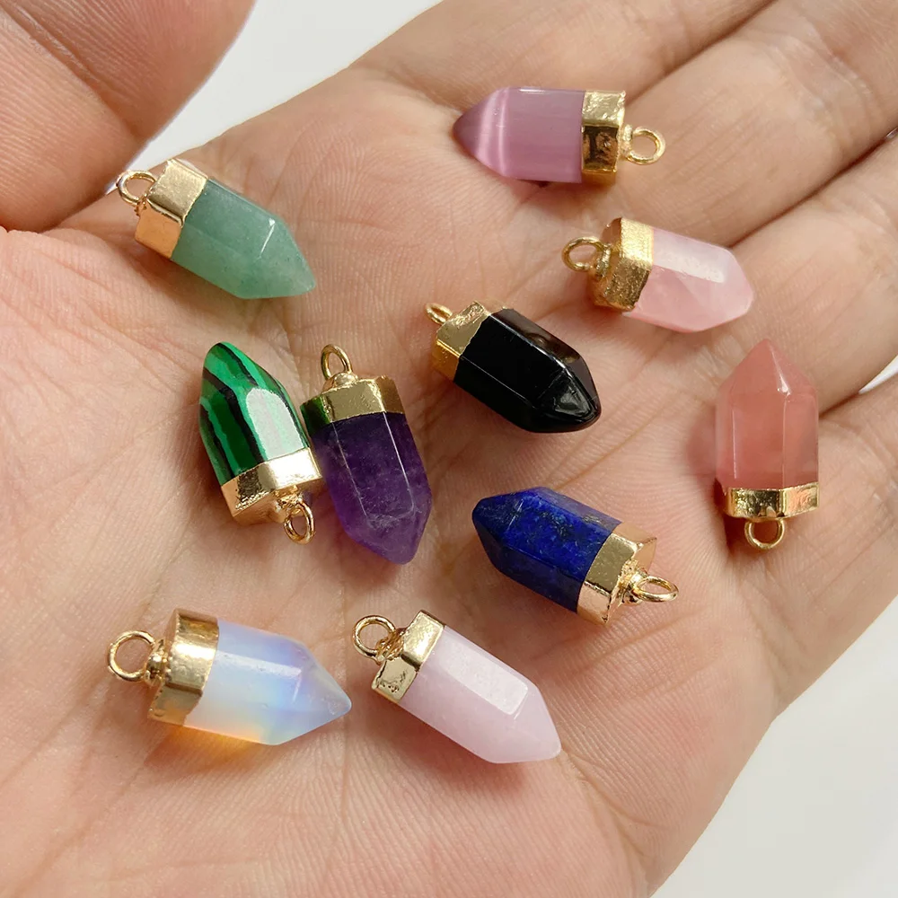 ネックレス11点＆イヤリング2点 ジュエリーペンダント,小さな六角形のアクセサリー,天然石の宝石