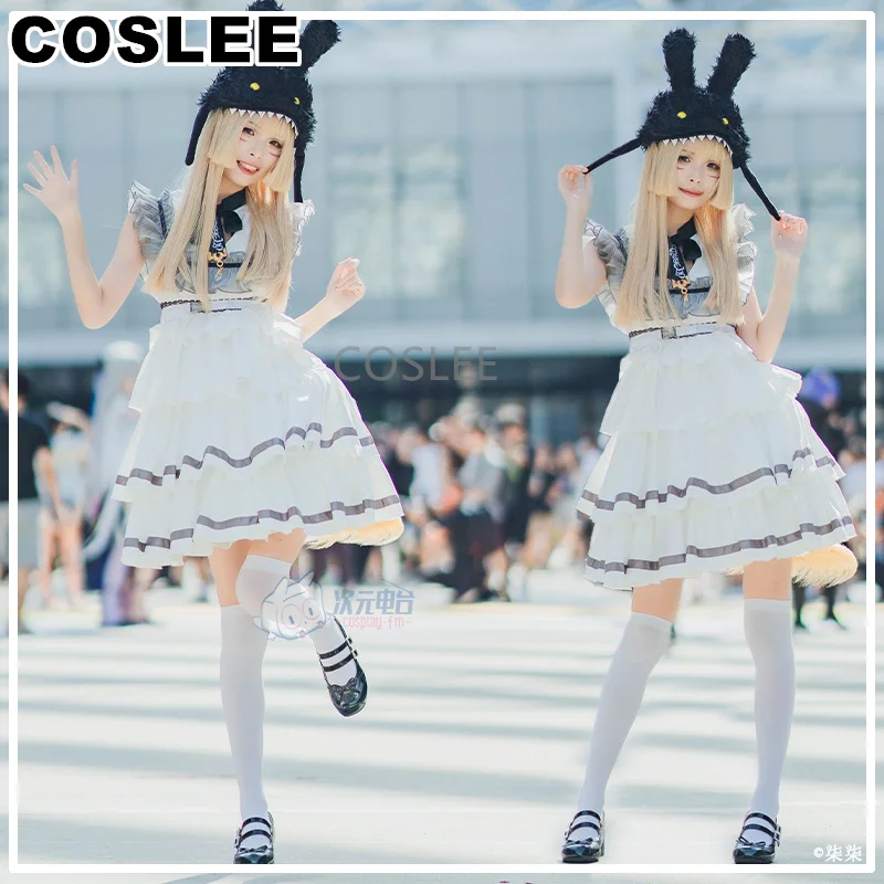 

COSLEE, последняя фантазия, фэнтези, фэнтези, Фредди, игрок, милое белое платье, косплей-костюм, Униформа, Хэллоуин, Новинка