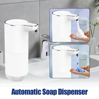 350ml Automatic Foam Gel Soap Dispenser Sensor Touchless Bathroom Smart Hand Sanitizer Washer USB Rechargeable Wall-Mounted 1