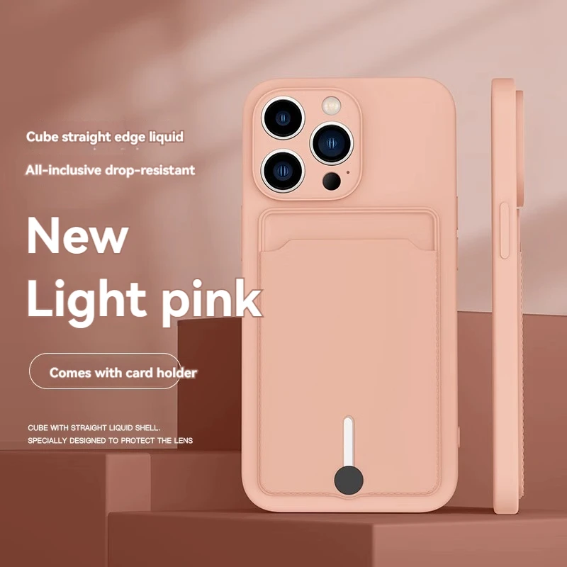 ตัวเลือกสินค้า เคสซิลิโคน TPU นุ่ม ใส่บัตรได้ สำหรับ iPhone