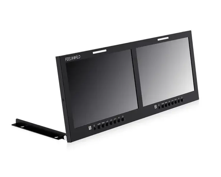 NEW FEELWORLD D101 PLUS Dual 10.1"4RU Rackmount Monitor 4K HDMI SDI 1920x1200IPS