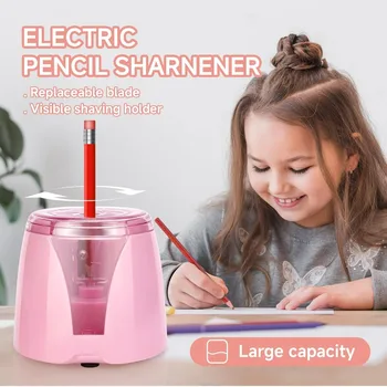 Automatic Electric Pencil Sharpener Powered by 2AA Batteries Efficiently Sharpens Pencils of 68CM Length Ideal for School Home 5