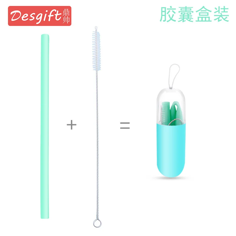 Foldable Reusable 25cm Silicone Drinking Straws - Portable and Flexible