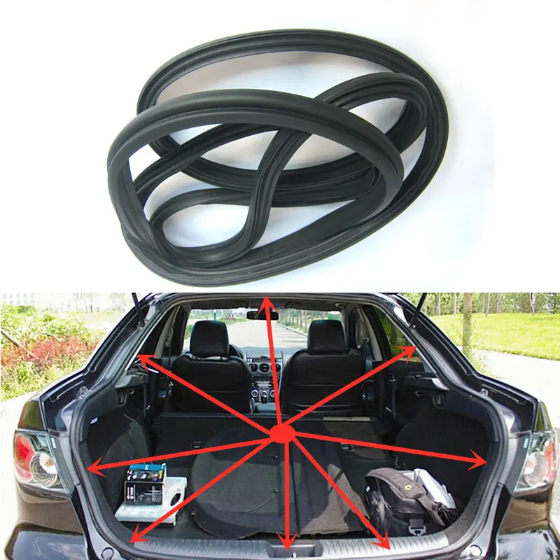 

1 Pcs Rubber Black Car Rear Trunk Tailgate Seal Strip For Mazda 6 GG sport coupe hatchback 2005 2006 2007 2008 GJ6J-62-761