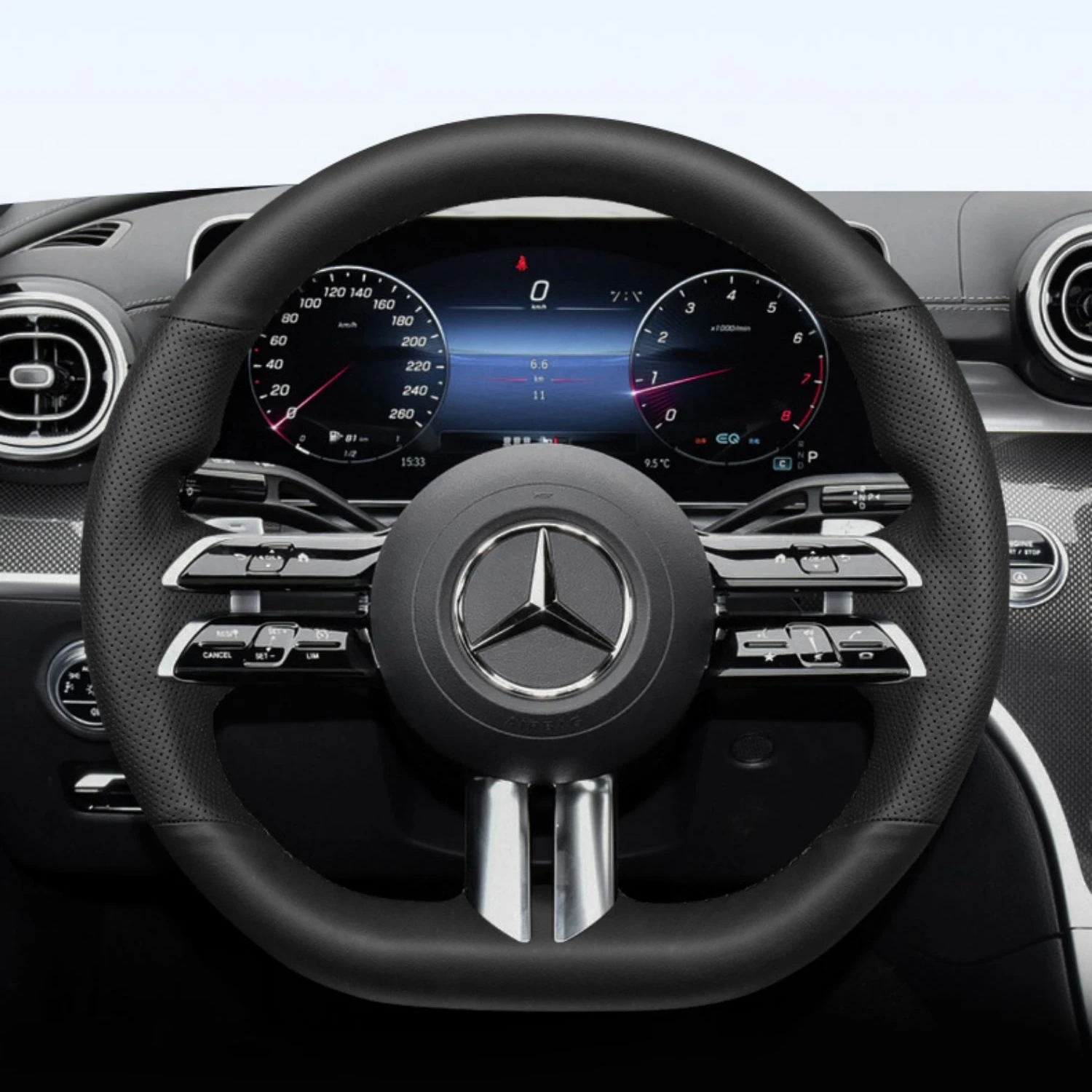 

Suitable for Mercedes Benz C260l /e300l /glc300l /a200l/ GLB Hand Sewn Anti Slip Breathable Leather Steering Wheel Cover