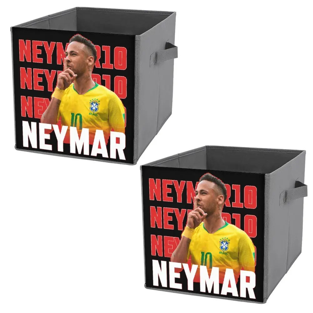 Neymar E Jr Brazil Celebrate Soccer Striker 16 Storage Tank Scatola Di Immagazzinaggio Pieghevole Stoccaggio Di Vestiti Di Grande Capacità Super Soft