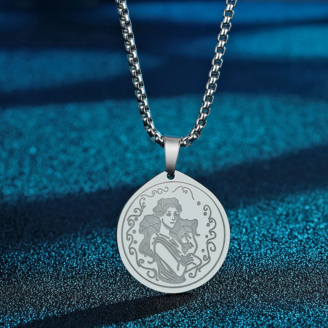 Collana medusa greca antica per donna uomo mologia greca Godess Medusa Gorgon gioielli collare a catena con collo pagano in acciaio inossidabile  36