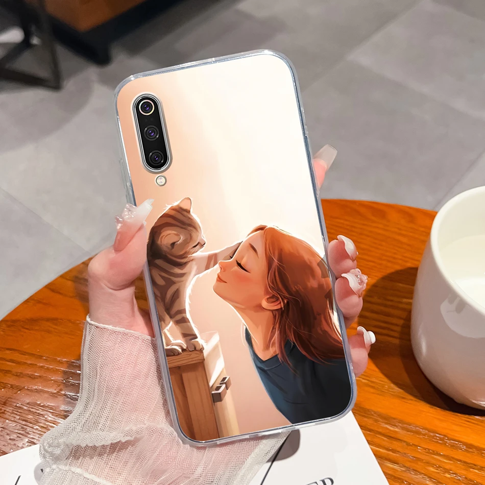 Gradient Color Clear Back Cover Soft Slim Phone Case Housing