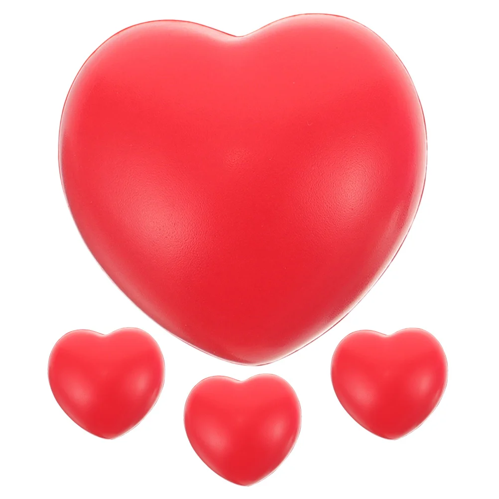 

4xRehabilitation Training Ball Heart Shaped Hand Exerciser Professional Grip Ball Trainer Small Stress Ball Finger Exercise Ball