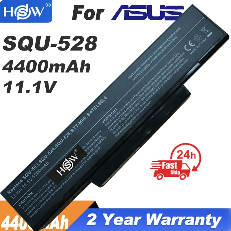 

New 6 Cells Laptop Battery FOR ASUS A9 F2 F3 M51 Z53 Z94 S96 Series SQU-528 524 90-NI11B1000