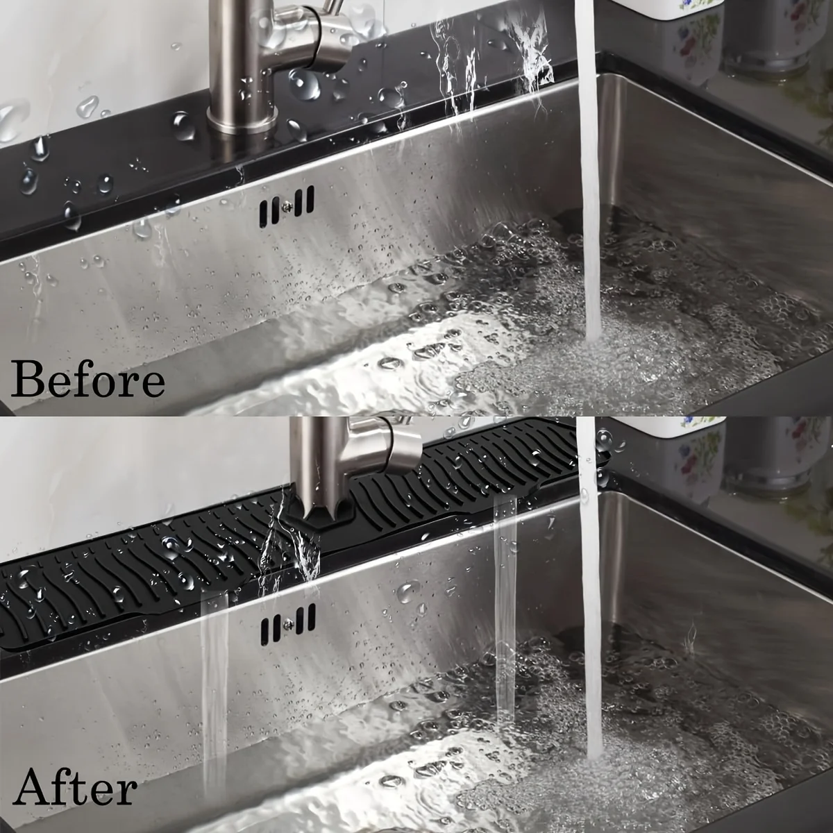 Faucet Water Catcher Mats Kitchen Sink Spill-Proof