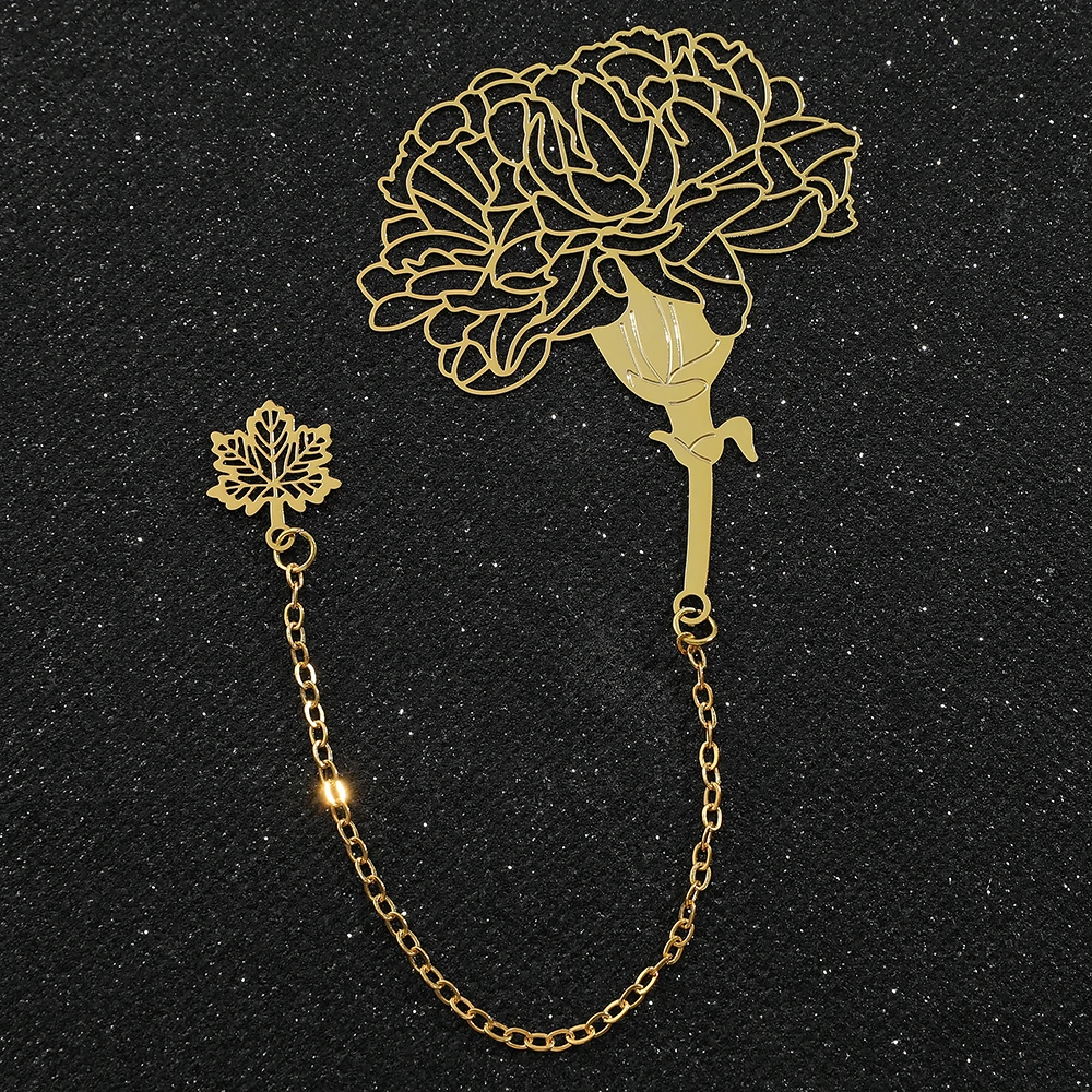 Metal Bookmark Bookmarks Stationery Supplies 1Pcs Handmade Flower Bookmark Sunflower & Lotus Brass For Book Lovers Reading Markers