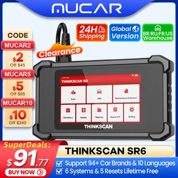 THINKCAR Thinkscan SR2/SR4/SR6 OBD2 스캐너 자동차 진단 도구 Automotivo OBD 스캐너 자동 진단 도구 코드 리더 28 재설정