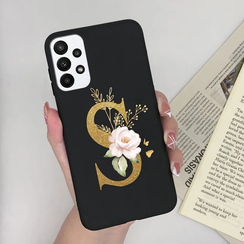 Stylish Alphabet Silicone Back Cover