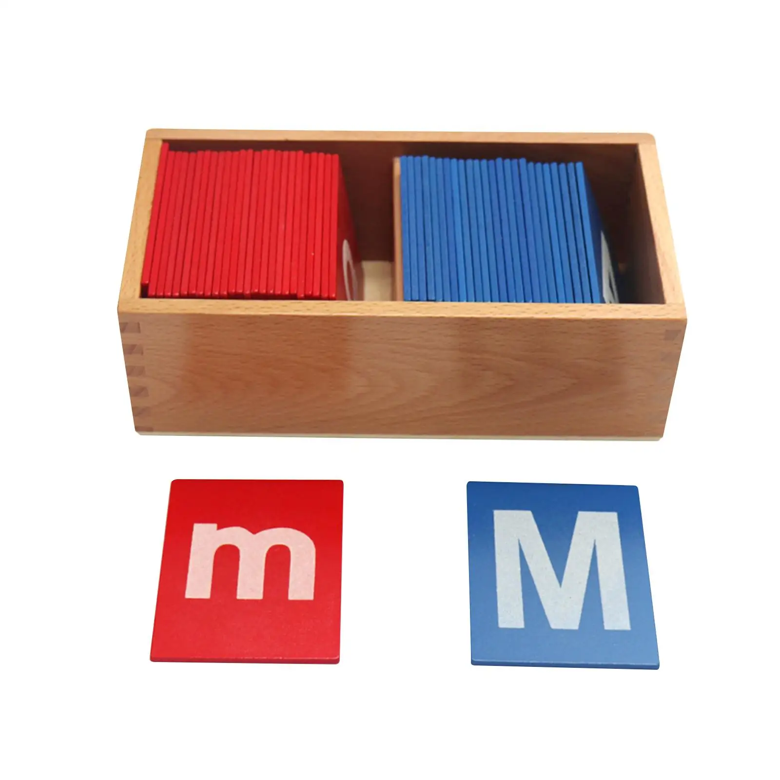 

Alphabet Flash Cards, Lowercase and Uppercase Letter, Wooden Children English Letters Teaching Aids,