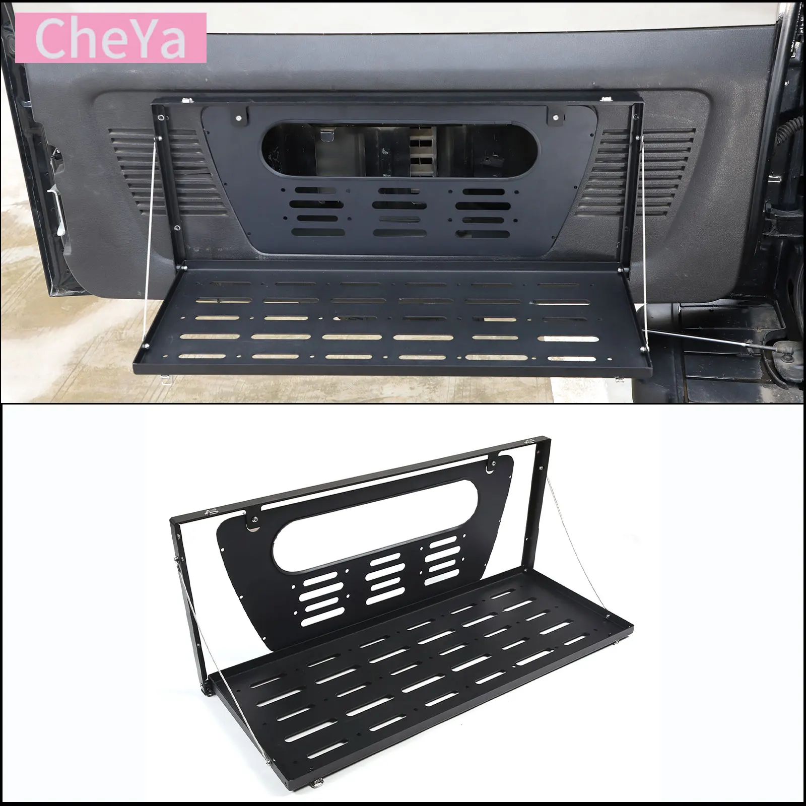 

Rear Door Foldable Table Cargo Shelf Car Tailgate Storage Luggage Holder Carrier for Hummer H3 2005-2009 Modification Accessorie