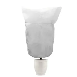 Winter Plant Protection Cover - Frost Resistant Shrub & Small Tree Insulating Bag - 100x120cm (WHITE)
