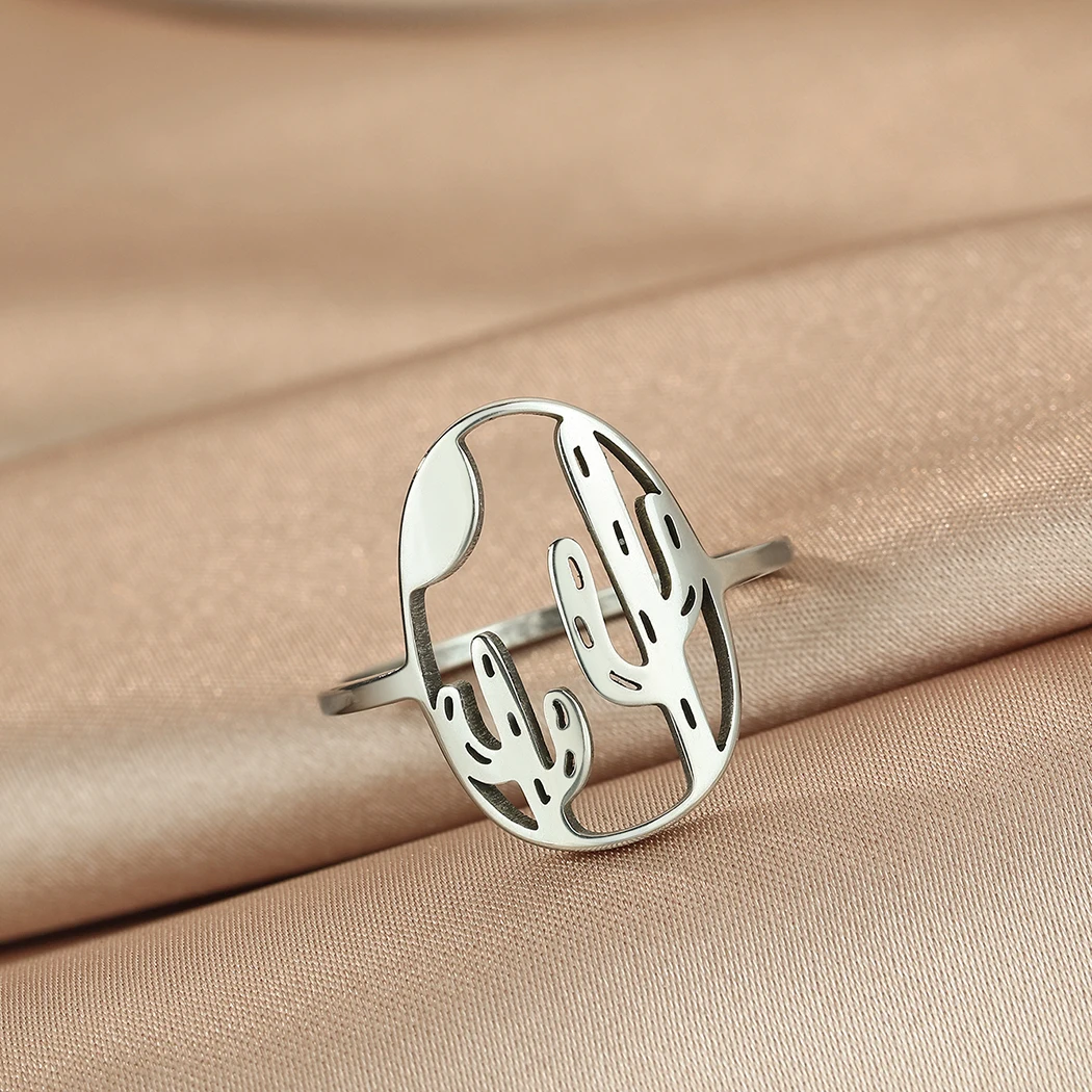 Anillo Geométrico de Flor y Hoja Vintage (Acero Inoxidable Dorado) Sb3d7fb3871734db6a90cf04c8530e2abT